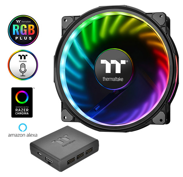 Riing Plus 20 RGB Case Fan TT Premium Edition (Single Fan Pack with Controller)